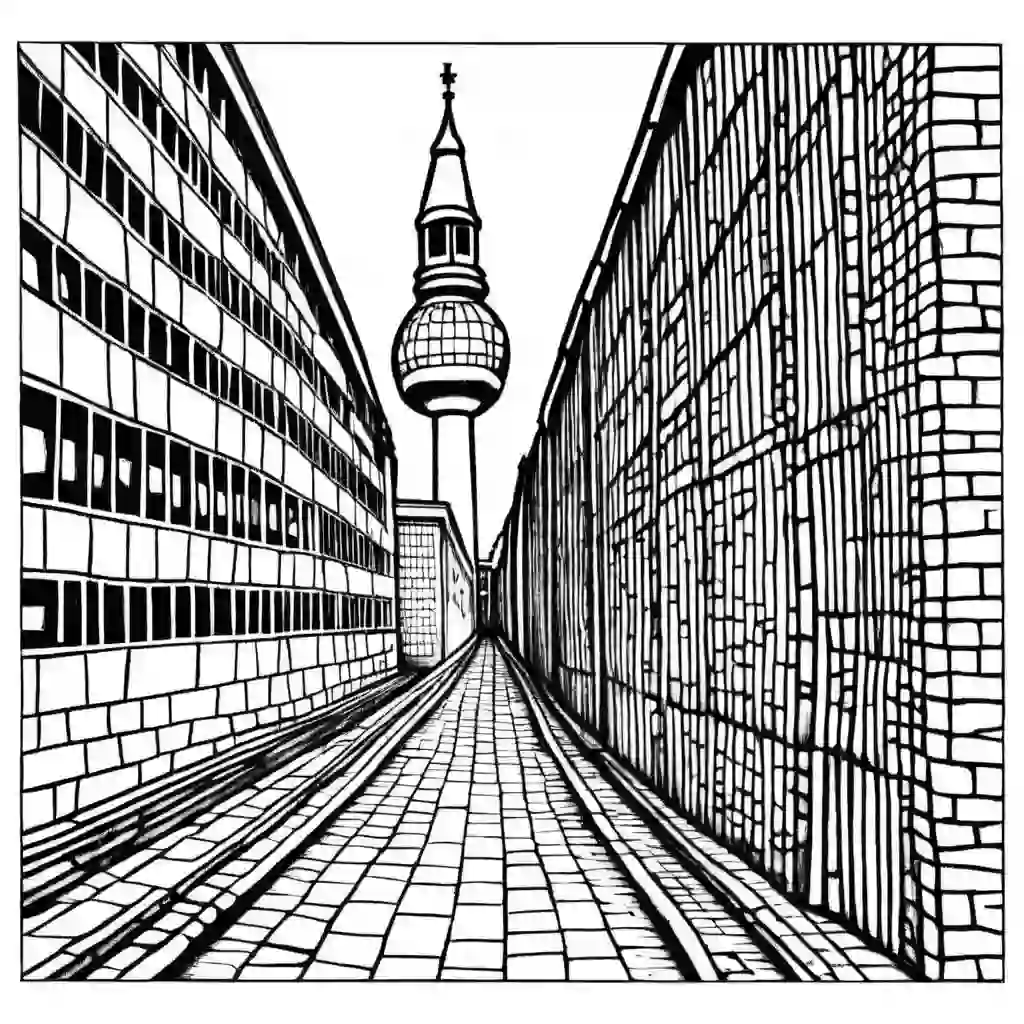 The Berlin Wall coloring pages